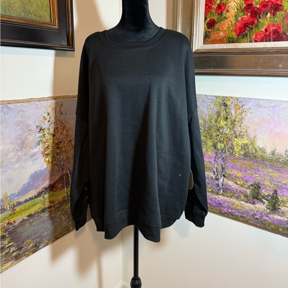 Classic Black Women's Sweatshirt with sparkly stars